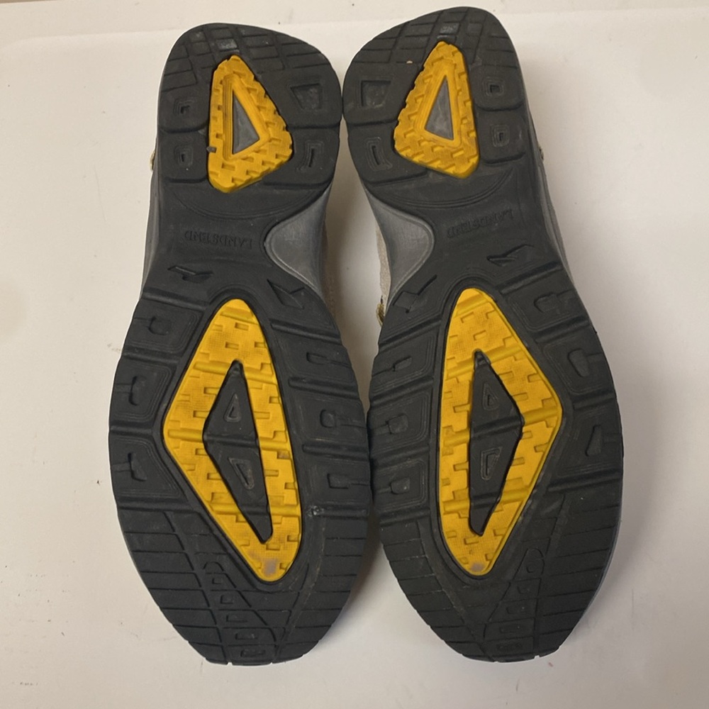 Lands’ End Women’s 10M Sport Sandals Yellow/Gray Leather Adjustable Closure - Picture 8 of 8